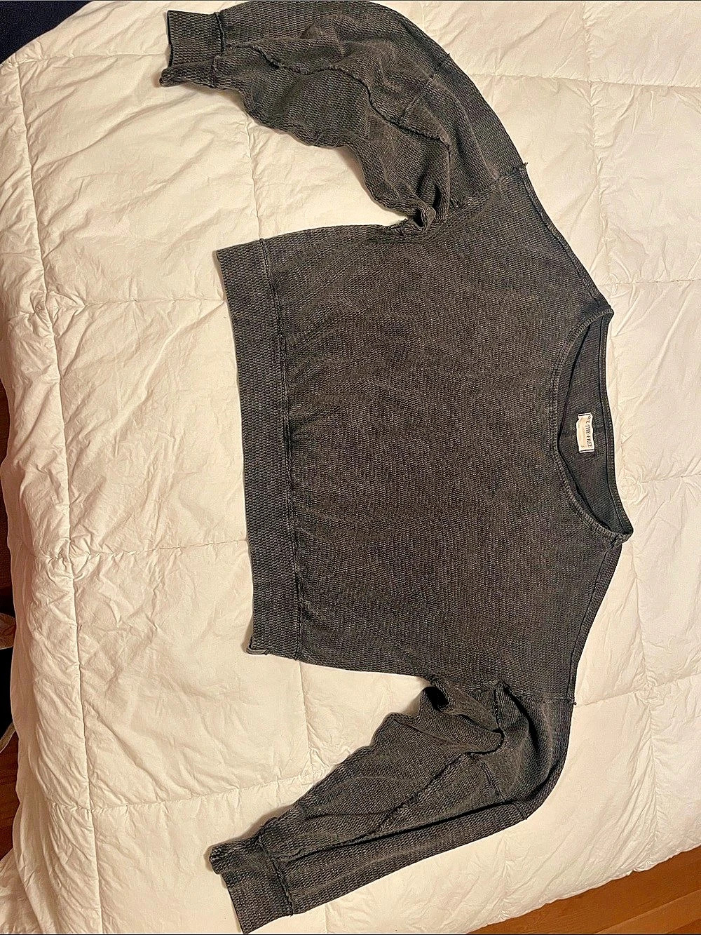 We The Free Long Sleeve Knit Top Gray Small